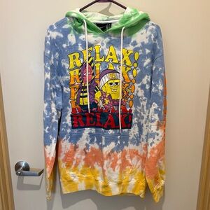 Colorful Tie-Dye Spongebob Hoodie